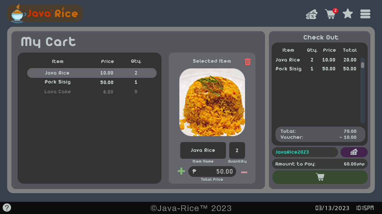 Java Rice Cart [sample]